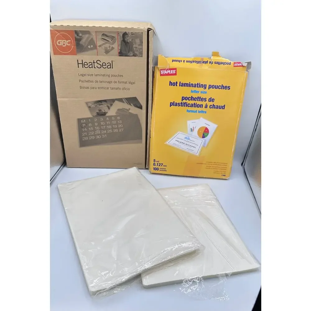 Hot Laminating Clear Pouches New Open Box Legal & Letter Size 160 Sheets